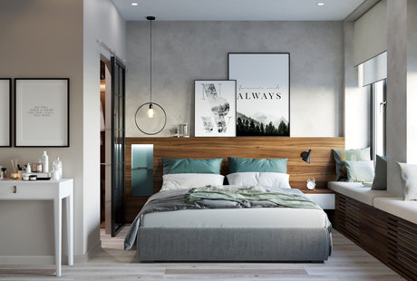 Уютная и стильная квартира 52м2 для девушки в ЖК Vander Park