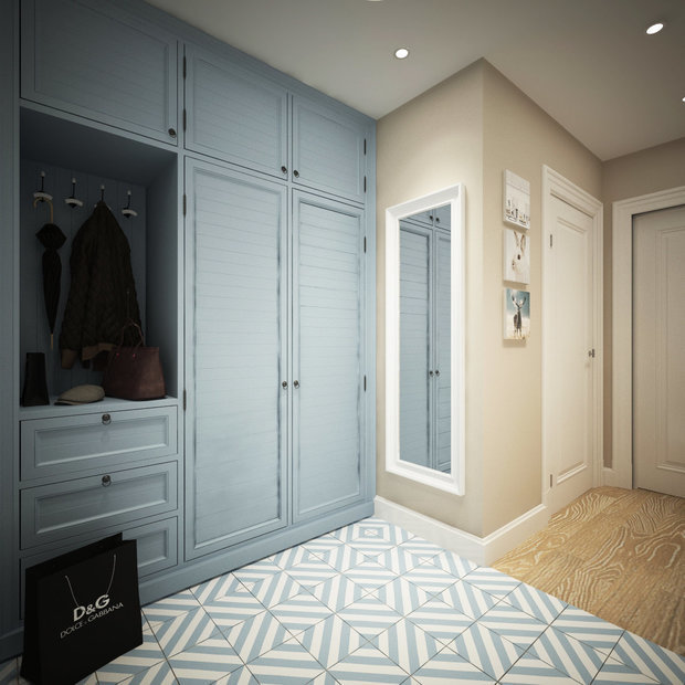 Фотография: Прихожая в стиле Прованс и Кантри, Квартира, Перепланировка, Московская область, Балашиха, Монолитный дом, El Trento Design & Interior, 2 комнаты, 40-60 метров – фото на INMYROOM