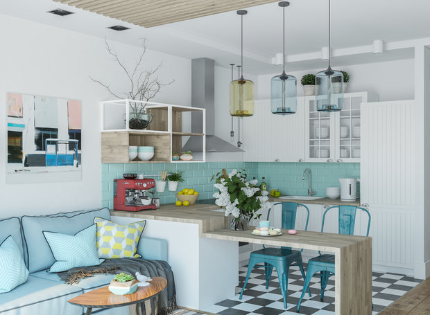 Фото из портфолио КВАРТИРА-СТУДИЯ ДЛЯ МОЛОДОЙ ДЕВУШКИ В СКАНДИНАВСКОМ СТИЛЕ – фотографии дизайна интерьеров на INMYROOM