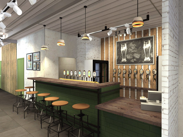 Фото из портфолио Бар-магазин "Зеленая зона", Москва, 2016г – фотографии дизайна интерьеров на INMYROOM