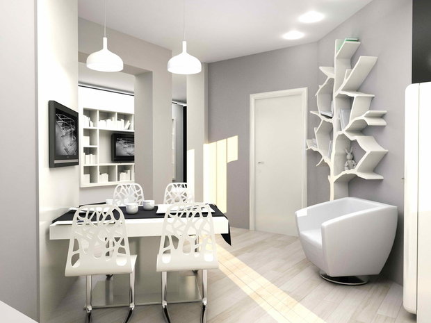 Фото из портфолио Квартира TOTAL WHITE в современном стил – фотографии дизайна интерьеров на INMYROOM