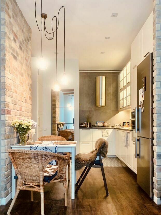 Фотография: Кухня и столовая в стиле Скандинавский, Современный, Эклектика, INMYROOM TV – фото на INMYROOM