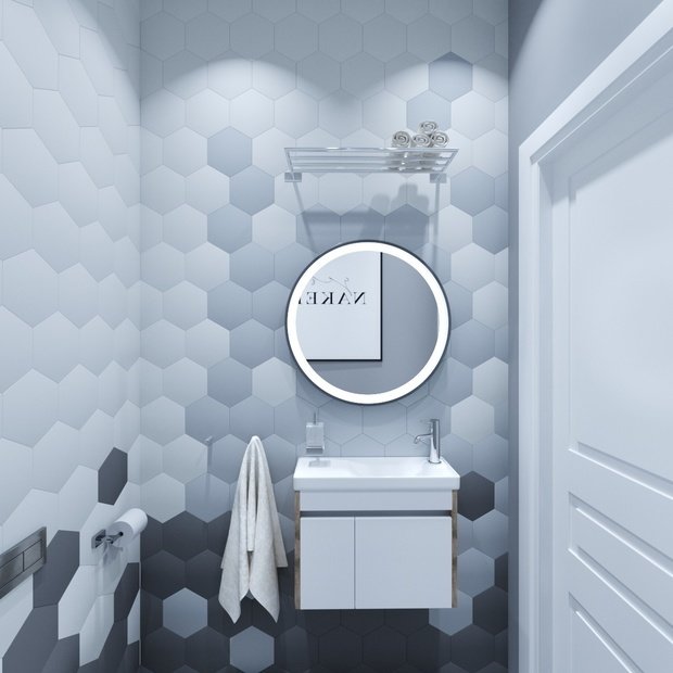Фото из портфолио Санузел сканди – фотографии дизайна интерьеров на INMYROOM