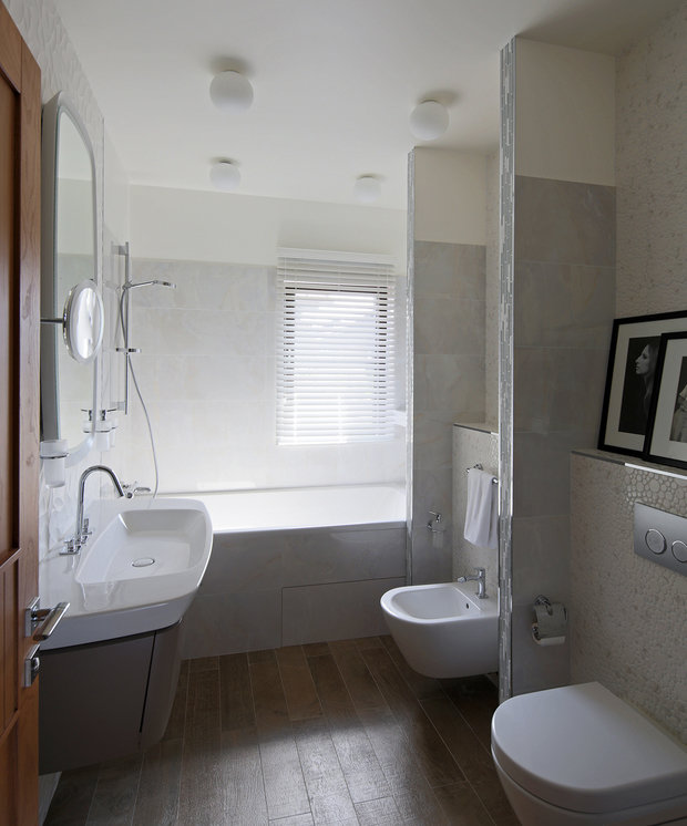 Фотография: Ванная в стиле Скандинавский, Эклектика, Дом, Проект недели, Подмосковье – фото на INMYROOM