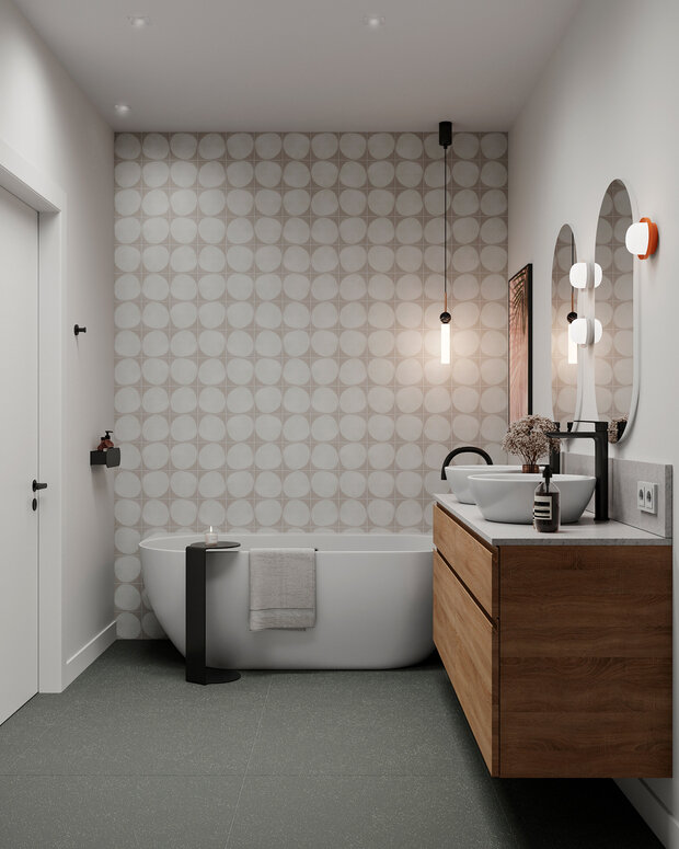 Фотография: Ванная в стиле Современный, Минимализм, Квартира, Проект недели, Москва, Монолитный дом, 3 комнаты, Более 90 метров, AE Design, Екатерина Ткаченко, Алиса Сивякова – фото на INMYROOM