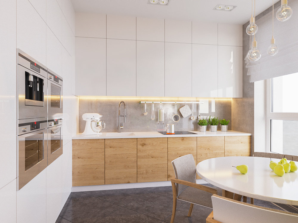 Фотография: Кухня и столовая в стиле Современный, Квартира, Проект недели, Санкт-Петербург, 2 комнаты, 60-90 метров, Монолитно-кирпичный, Кристина Перевышина – фото на INMYROOM Фотография: Кухня и столовая в стиле Современный, Квартира, Проект недели, Санкт-Петербург, 2 комнаты, 60-90 метров, Монолитно-кирпичный, Кристина Перевышина – фото на INMYROOM