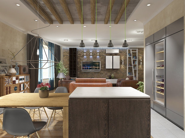 Фото из портфолио Четырехкомнатная квартира в Москве – фотографии дизайна интерьеров на INMYROOM