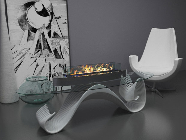 Фото из портфолио Автоматический биокамин Decoflame Denver Ellipse – фотографии дизайна интерьеров на INMYROOM