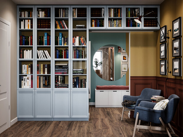 Фотография: Гостиная в стиле Современный, Эклектика, Квартира, Проект недели, Санкт-Петербург, 3 комнаты, Более 90 метров, VizDiz, Илона Ореховская – фото на INMYROOM