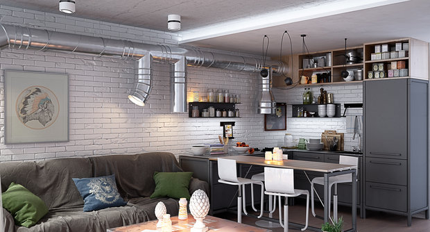 Фото из портфолио Кухня-гостиная – фотографии дизайна интерьеров на INMYROOM