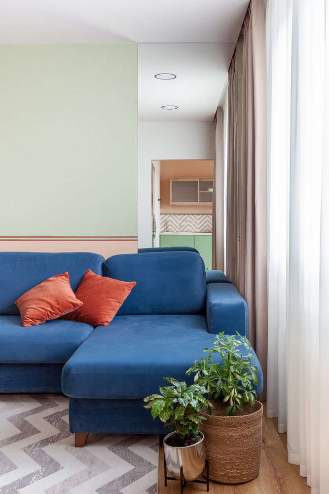 Фотография: Гостиная в стиле Современный, Квартира, Проект недели, Москва, 2 комнаты, 40-60 метров, КубКвадрат – фото на INMYROOM Фотография: Гостиная в стиле Современный, Квартира, Проект недели, Москва, 2 комнаты, 40-60 метров, КубКвадрат – фото на INMYROOM