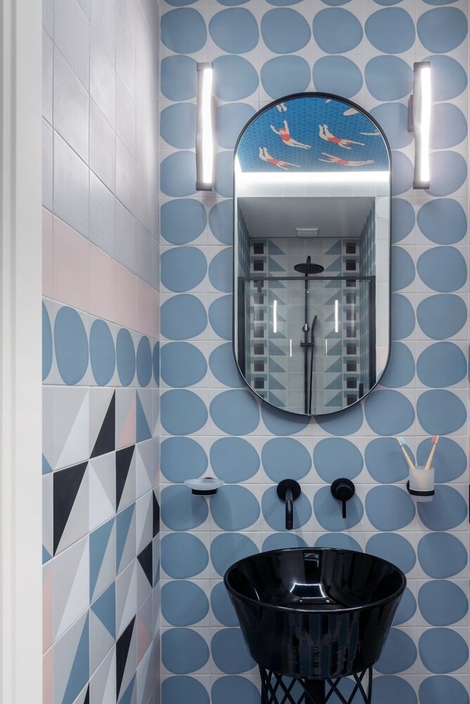 Фотография: Ванная в стиле Современный, Эклектика, Малогабаритная квартира, Квартира, Проект недели, Москва, Оксана Олейник, Монолитный дом, до 40 метров – фото на INMYROOM
