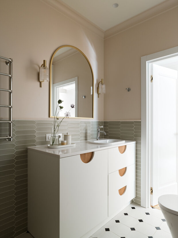 Фотография: Ванная в стиле Скандинавский, Современный, Квартира, Проект дня, 3 комнаты, 60-90 метров, Анастасия Заркуа, Санкт-Петербруг, фото интерьера, дизайн интерьера фото – фото на INMYROOM