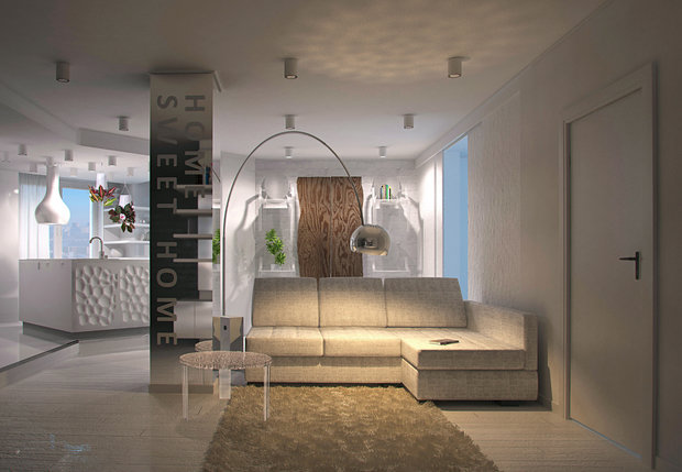 Фото из портфолио Маленькая светлая квартира – фотографии дизайна интерьеров на INMYROOM