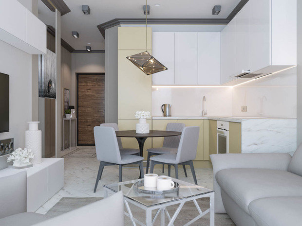 Фото из портфолио Апартаменты в ЖК Авиапарк – фотографии дизайна интерьеров на INMYROOM