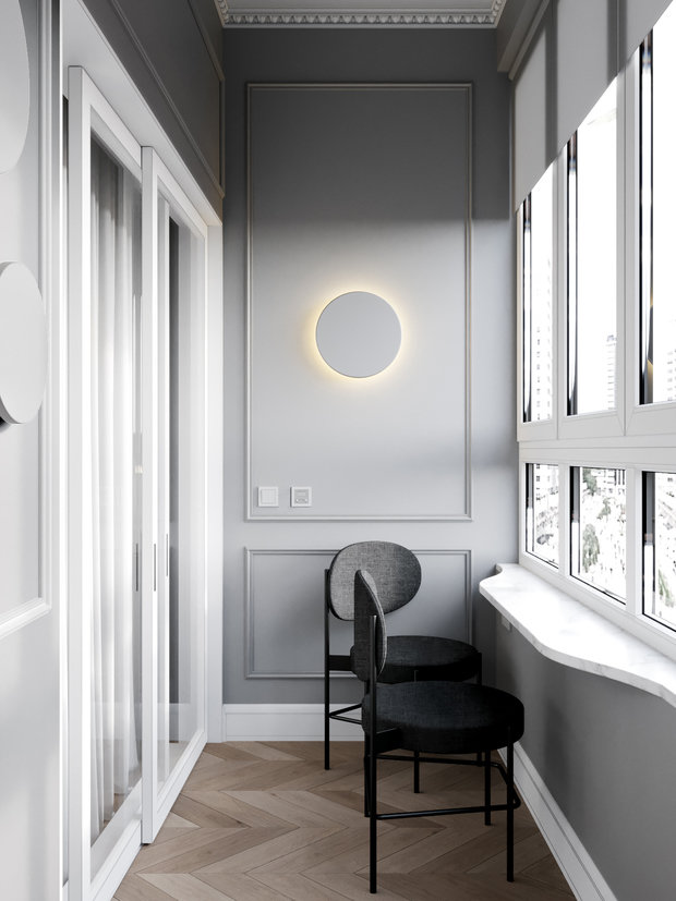 Фотография: Балкон в стиле Современный, Классический, Квартира, Проект недели, 2 комнаты, 40-60 метров, Ирина Горячко, Mood Interior – фото на INMYROOM