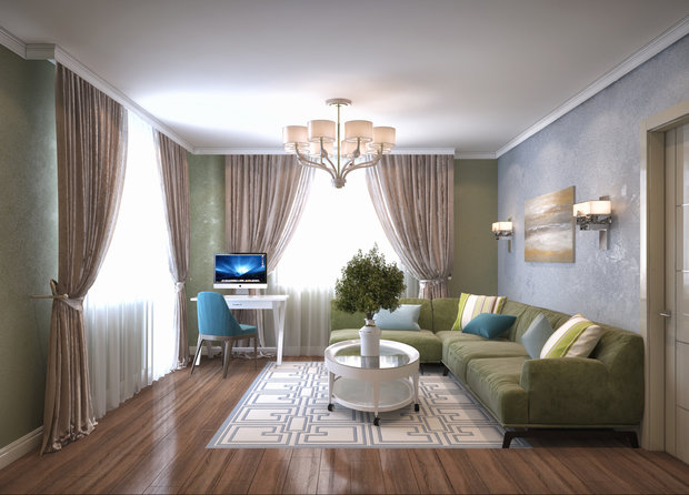 Фотография: Гостиная в стиле Прованс и Кантри – фото на InMyRoom.ru