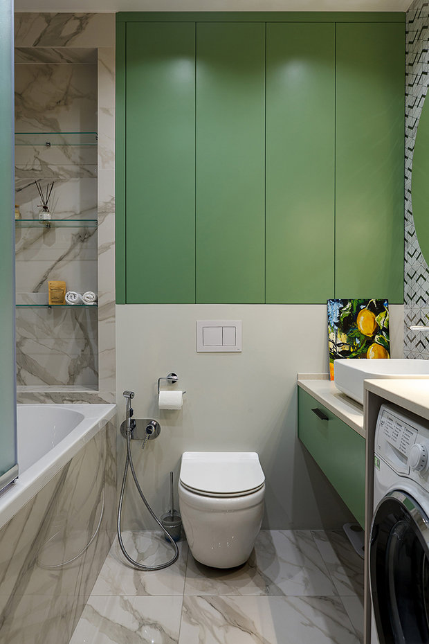 Фотография: Ванная в стиле Современный, Квартира, Студия, Проект недели, Москва, до 40 метров, Надежда Требухина – фото на INMYROOM