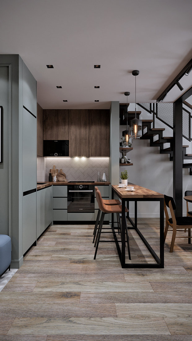 Фото из портфолио Двухуровневая квартира в ЖК "Сердце Столицы" – фотографии дизайна интерьеров на INMYROOM