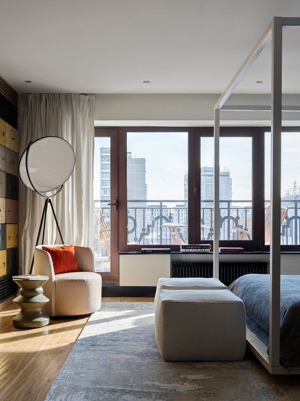 Фотография: Спальня в стиле Лофт, Современный, Квартира, Проект недели, Москва, 4 и больше, Более 90 метров, INRE – фото на INMYROOM