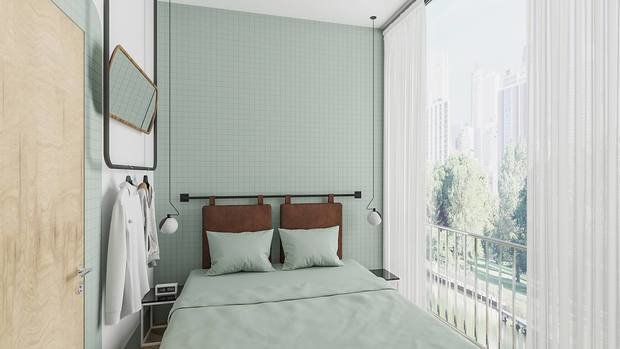 Фотография: Спальня в стиле Скандинавский, Современный, Квартира, Проект недели, Москва, 2 комнаты, до 40 метров, ALLO MISHEL, Олеся Клокова – фото на INMYROOM