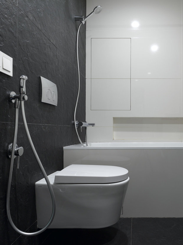 Фотография: Ванная в стиле Минимализм, Квартира, Проект недели, Москва, Старый фонд, 3 комнаты, 60-90 метров, Арсений Борисенко, za bor – фото на INMYROOM