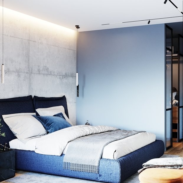 Фотография: Спальня в стиле Лофт, Современный, Квартира, Проект недели, Москва, 4 и больше, Более 90 метров, Студия 20:18 – фото на INMYROOM