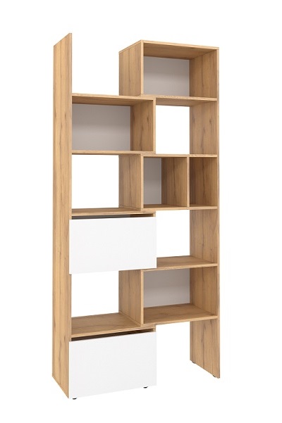 Стеллаж-трансформер Лойс бело-бежевого цвета