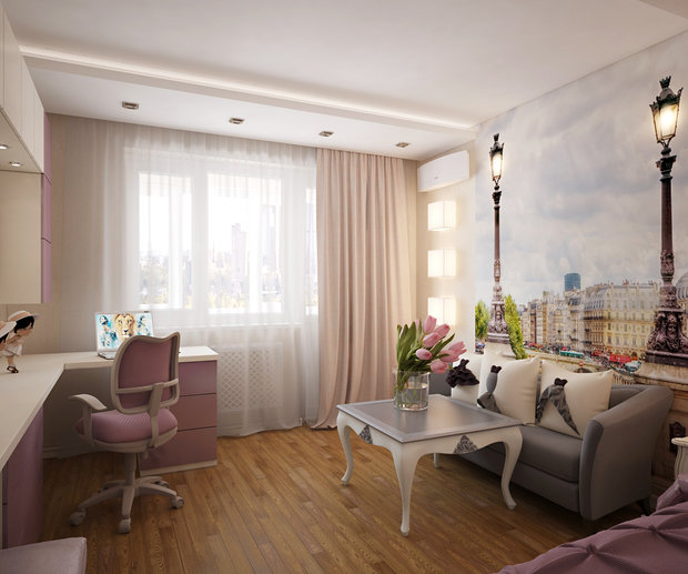 Фото из портфолио Спальня для девушки – фотографии дизайна интерьеров на INMYROOM