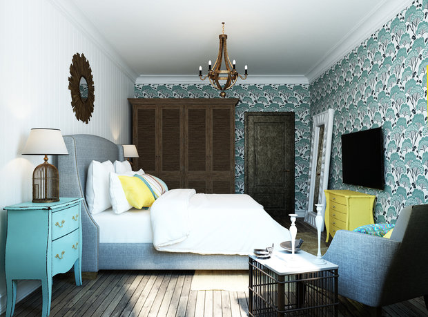 Фотография: Спальня в стиле Прованс и Кантри, Эклектика, Квартира, Проект недели, Эко – фото на INMYROOM