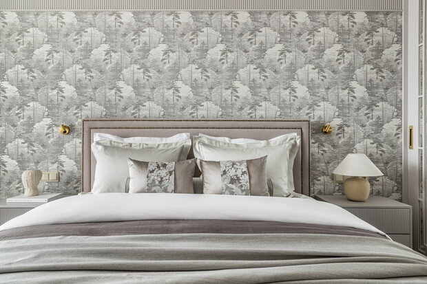 Фотография: Спальня в стиле Современный, Квартира, Проект дня, Москва, Тишинка, Кирпичный дом, 2 комнаты, 60-90 метров, Анастасия Козловская – фото на INMYROOM