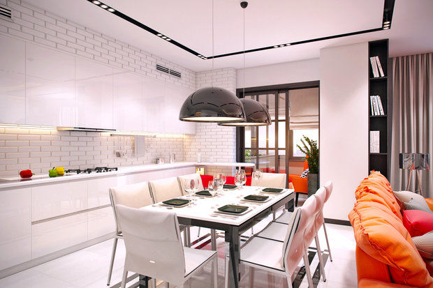 Фото из портфолио Мандариновый всплеск – фотографии дизайна интерьеров на INMYROOM