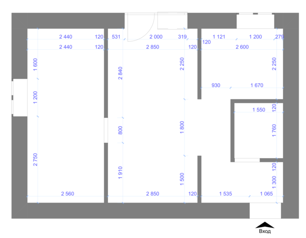 Фотография: Планировки в стиле , Современный, Малогабаритная квартира, Квартира, Проект недели, Екатеринбург, Сталинка, Хрущевка, 3 комнаты, 40-60 метров, Ксения Муравьева – фото на INMYROOM