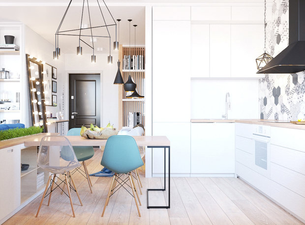 Фото из портфолио Воздушный контраст – фотографии дизайна интерьеров на INMYROOM