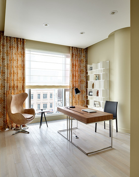 Фотография: Кабинет в стиле Минимализм, Современный, Квартира, Москва, Инна Теджоева, Зина Броян, Berphin Interiors, новостройка, Монолитный дом, 3 комнаты, Более 90 метров, #эксклюзивныепроекты – фото на INMYROOM