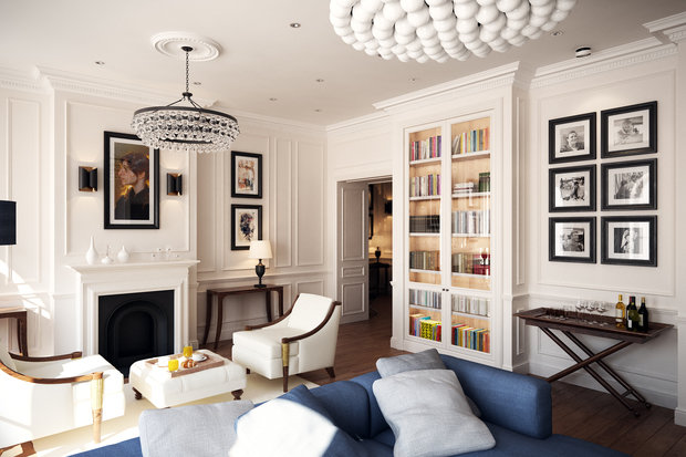 Фото из портфолио Американская классика в петербургском старом фонде – фотографии дизайна интерьеров на INMYROOM