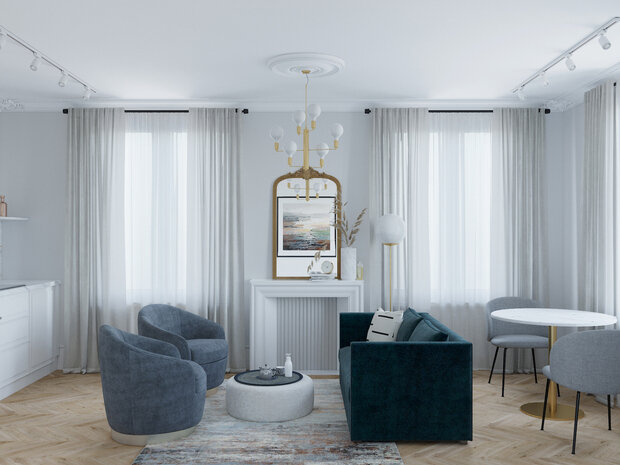 Фото из портфолио Квартира  в современном стиле с нотками французской классики – фотографии дизайна интерьеров на INMYROOM