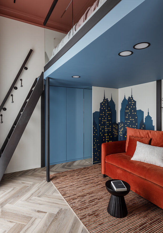 Фотография: Детская в стиле Современный, Квартира, Проект дня, Москва, 3 комнаты, 40-60 метров, современный с элементами поп-арт, Екатерина Мищенко – фото на INMYROOM