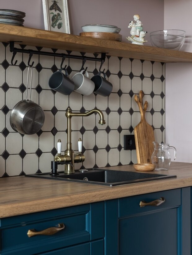 Фотография: Кухня и столовая в стиле Прованс и Кантри, Скандинавский, Эклектика, Винтажный, Квартира, Проект недели, Монолитный дом, 3 комнаты, 60-90 метров, Уфа, Надежда Токарева – фото на INMYROOM