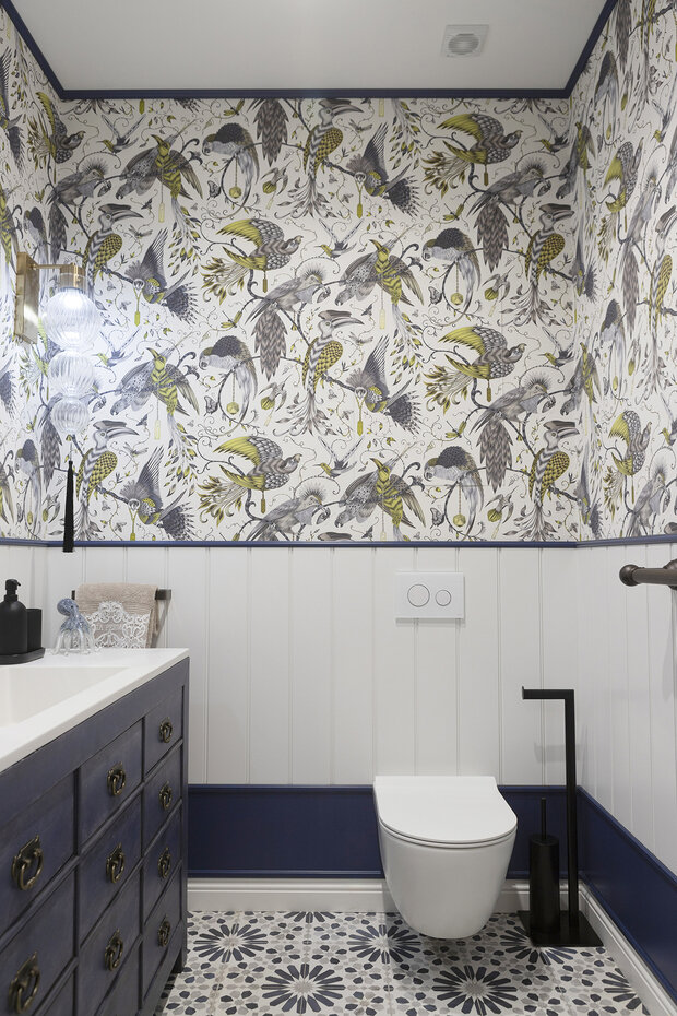 Фотография: Ванная в стиле Прованс и Кантри, Эклектика, Квартира, Проект дня, Москва, 3 комнаты, Более 90 метров, современные интерьеры – фото на INMYROOM