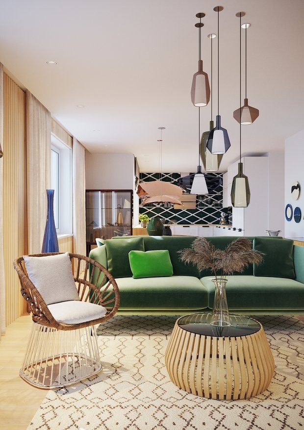 Фото из портфолио Проект квариры "Этно мотивы" г. Москва – фотографии дизайна интерьеров на INMYROOM