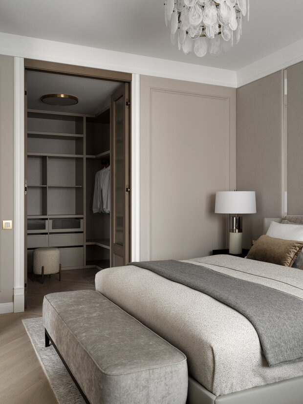 Фотография: Гардеробная в стиле Современный, Квартира, Проект дня, Москва, 2 комнаты, 60-90 метров, Эксклюзивные проекты, минимализм с элементами современного дизайна, эклектика: парижский шик, Кирилл Шабанов – фото на INMYROOM