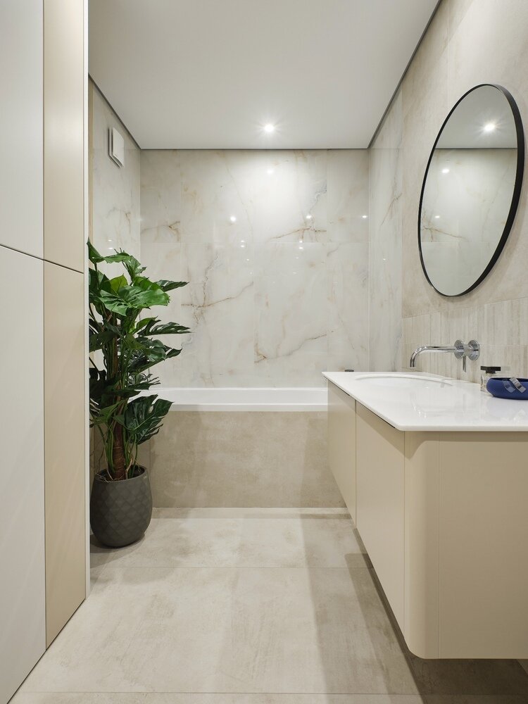 Фотография: Ванная в стиле Современный, Квартира, Проект недели, Кирпичный дом, 3 комнаты, 60-90 метров, Тюмень, Interius – фото на INMYROOM Фотография: Ванная в стиле Современный, Квартира, Проект недели, Кирпичный дом, 3 комнаты, 60-90 метров, Тюмень, Interius – фото на INMYROOM