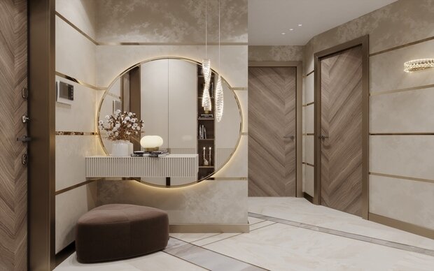 Фото из портфолио Дизайн интерьера квартиры для молодой девушки в стиле ар-деко – фотографии дизайна интерьеров на INMYROOM