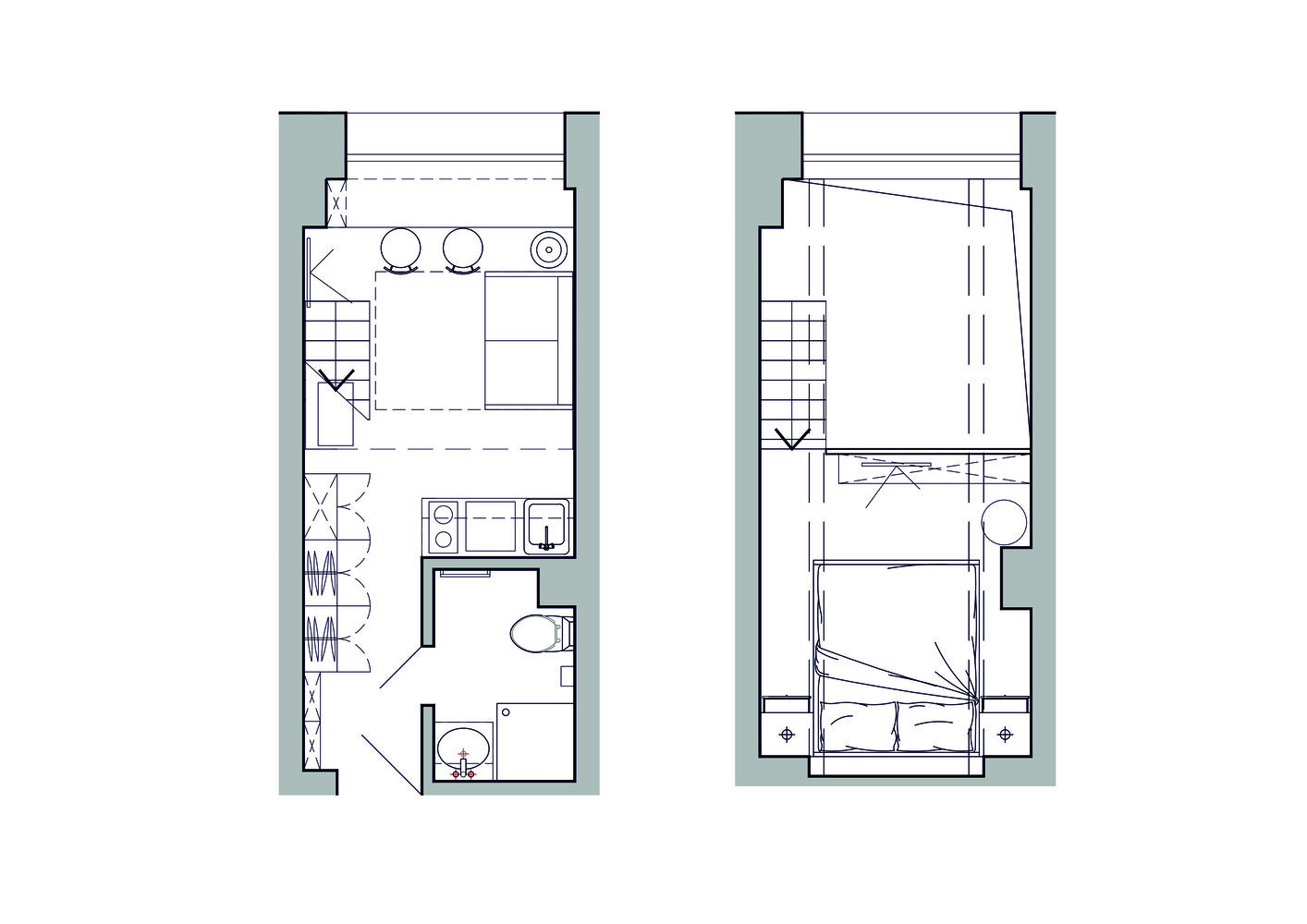 Фото из портфолио Студия в апартаментах «Лофт на Херсонской 41а» – фотографии дизайна интерьеров на INMYROOM Фото из портфолио Студия в апартаментах «Лофт на Херсонской 41а» – фотографии дизайна интерьеров на INMYROOM