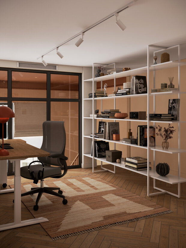 Фотография: Кабинет в стиле Современный, Квартира, Проект дня, Московская область, Ирина Собыленская, 4 и больше, 60-90 метров, эклектичный с элементами этники и современного дизайна – фото на INMYROOM