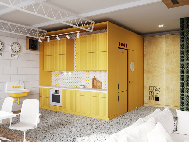 Фотография: Кухня и столовая в стиле Лофт, Эклектика, Квартира, Проект недели, Москва, 2 комнаты, Более 90 метров, Mishel – фото на INMYROOM