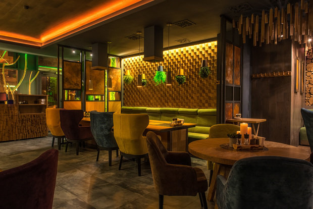 Фото из портфолио Дизайнер интерьера Курск. Ресторан FOREST GRILL – фотографии дизайна интерьеров на INMYROOM