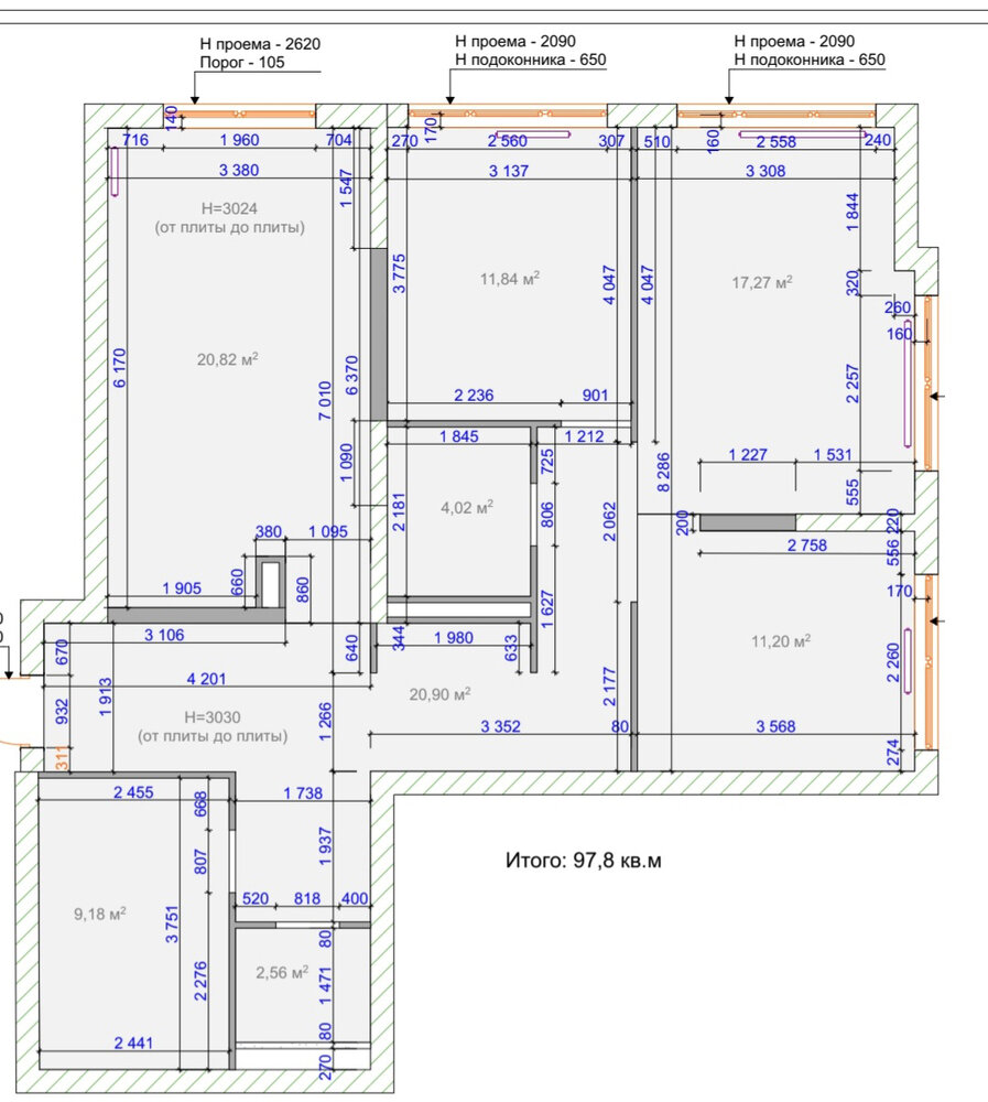 Фотография: Планировки в стиле , Современный, Квартира, Проект дня, Москва, 4 и больше, Более 90 метров, Наталья Шишкина – фото на INMYROOM