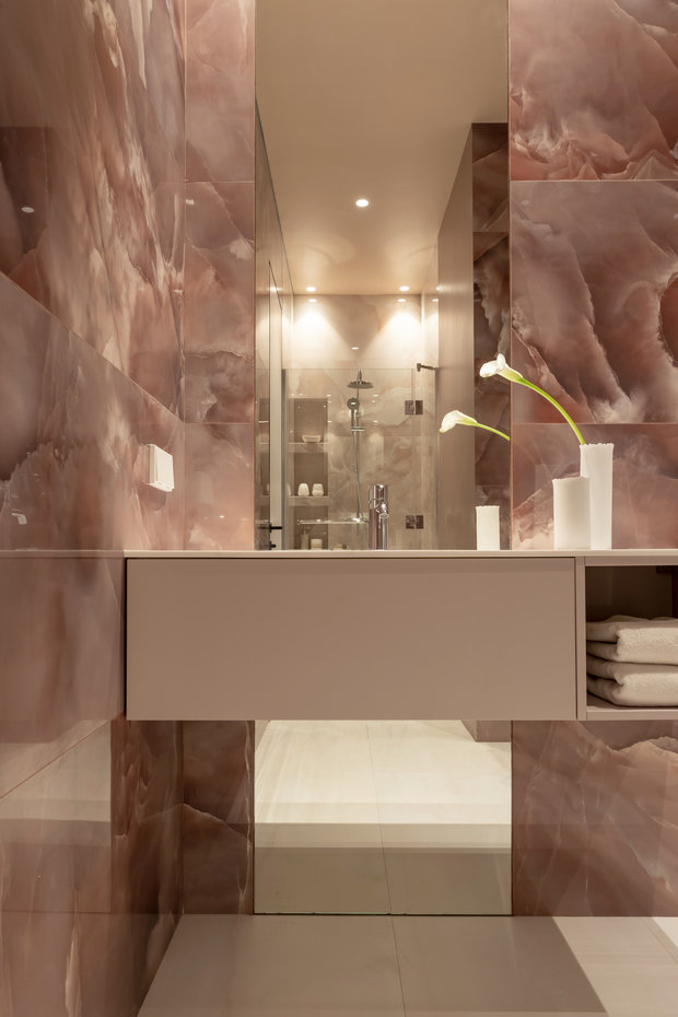 Фотография: Ванная в стиле Современный, Квартира, Проект недели, Москва, 2 комнаты, 40-60 метров, 60-90 метров, Анна Чеснокова – фото на INMYROOM